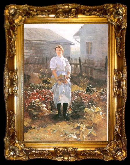 framed  Antoni Piotrowski Gardener, ta009-2